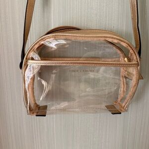 Vince Camuto Gold Trim Clear Crossbody Bag